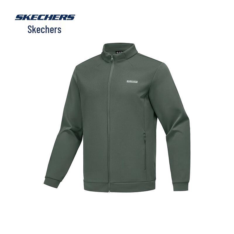 Skechers Men's P425M202 Plush Lined Water-Resistant Stand Collar Jacket