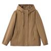 2024 Spring/Autumn Women's Loose Hooded Jacket - Plus Size, Casual & Versatile for Middle-Aged Moms