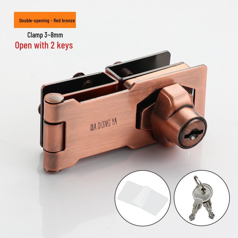 No-Drill Double Door Glass Cabinet Lock for Display & Pet Cabinets