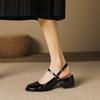 Mary Jane thick heel with single shoes women shallow mouth style college bag head sandals women