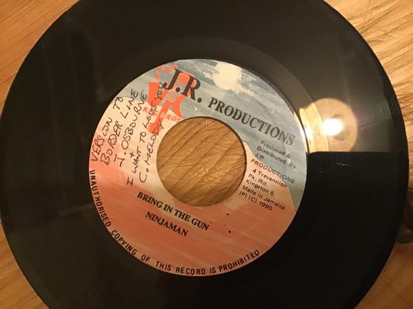 7inch Record NINJAMAN - Bring In The Gun NONE J.R. Production 1990 Jamaica Reggae, Ska & Dub Used