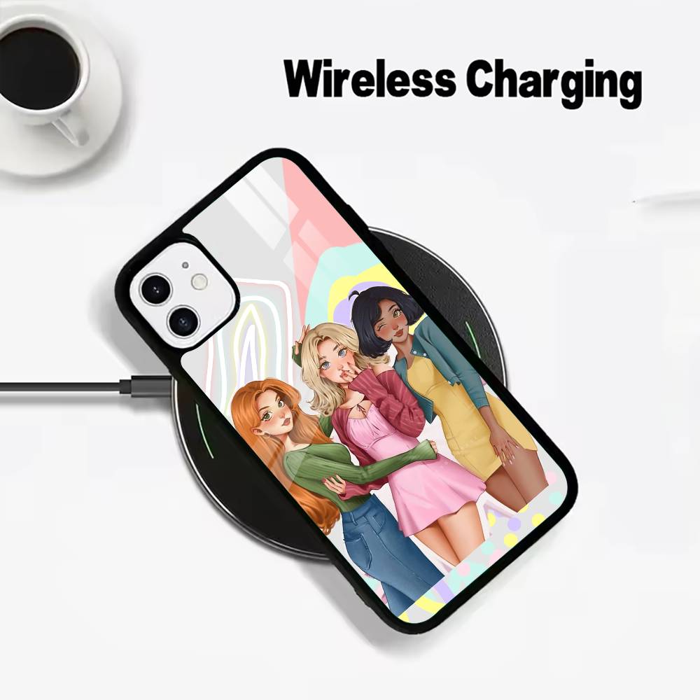 Classic animation T-Totally- Spies Wireless charging phone case compatible with iPhone 17/16/15/14/13/12/11
