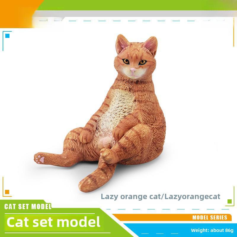 Set Jucării Pisoi Alb-Negru pentru Copii - Ornamente Model Pisică Rurală Chineză