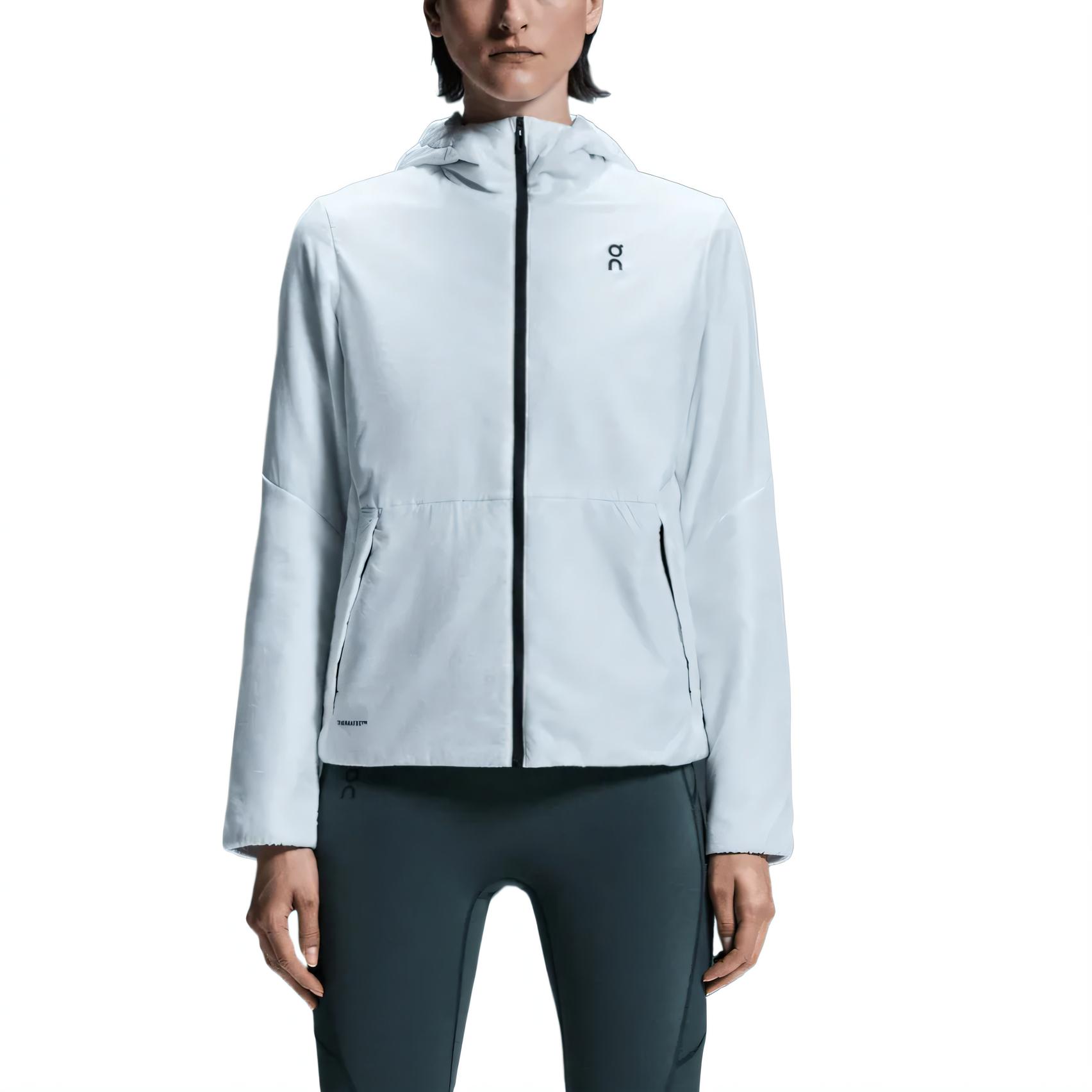 

На Трек Капюшон Удобный Повседневный Однотонный Куртка Женская Куртки Белый 1WE30160069 M