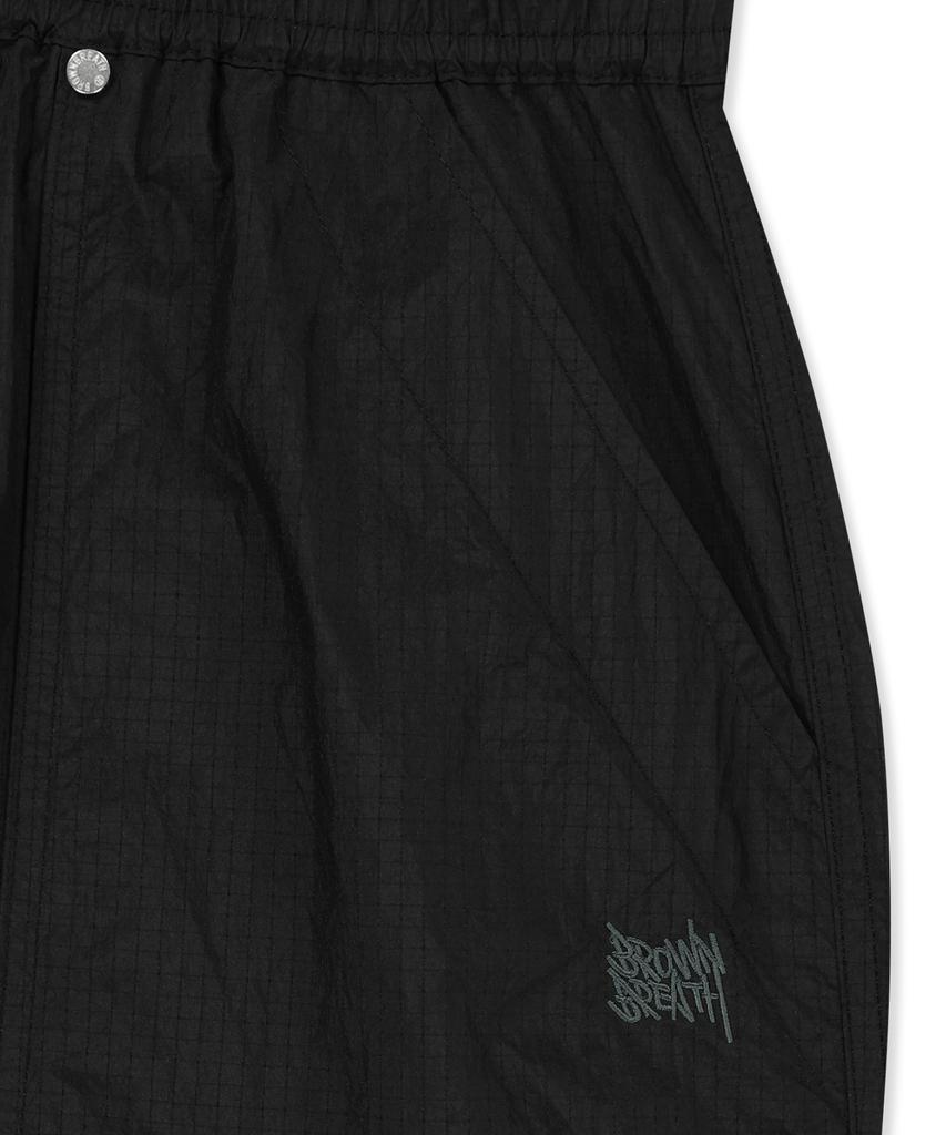 BROWNBREATH Tag Double Knee Nylon Pants - Black