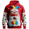 3D Cartoon Santa Claus Sweatshirt – Stylish, Fleece-Lined, Thickened Men’s Crew-Neck Pullover, Perfect for Autumn and Winter Parties