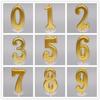 50 Silver-Curve Gold Number Candles for Birthday Cake Toppers, Individually Boxed, Dessert Table Party Decorations