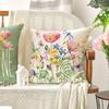 Throw Pillow Covers Spring Summer Garden Flowers Farmhouse Patio Decorative Cushion Covers Home Decor Couch For Sofa Livingroom