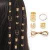 41pcs Dread Locks Hollow Out Hair Ring Hair Braiding Metal Cuff Clips Dreadlocks Beads Hair Rope Dirty Braids Hair Braid Tubes