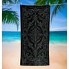 Black Spider Web Beach Towel, Microfiber Sand Free Quick Dry, Gothic Halloween Pattern, Soft Absorbent for Summer & Pool