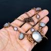 Rainbow Moonstone Necklace Gemstone Jewelry, Copper Electroformed Necklace, Adjustable Handmade Beautiful Jewelry Chain Necklace