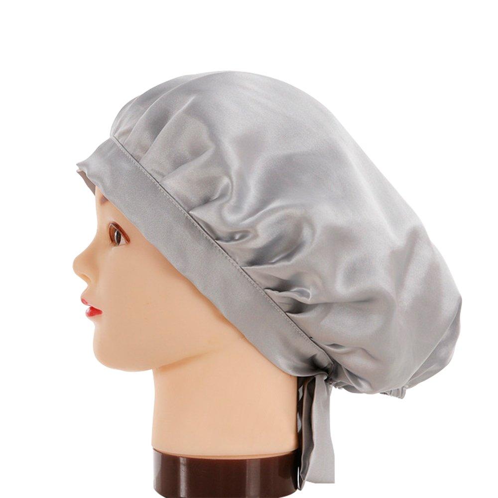 

Ikenokoi Silk Prevents Split Ends and Perfect for and After Childbirth Nightcap, Adjustable, Breakage, Sleeping, Housework, (Silver-Gray)