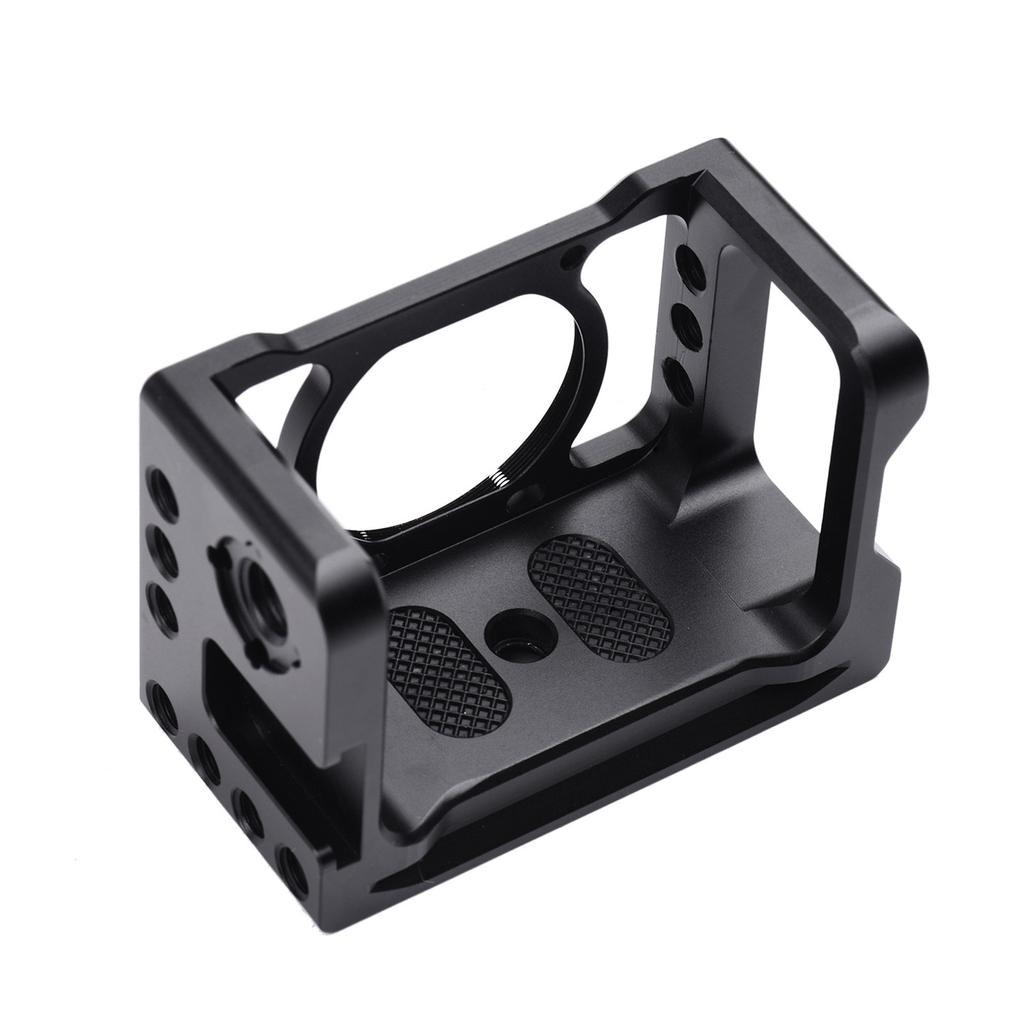 Aluminum Alloy Camera Vlog Cage Protective Camera Cage with 1 4 3 8 Inch Screw Holes Compatible with Sony RX0 II