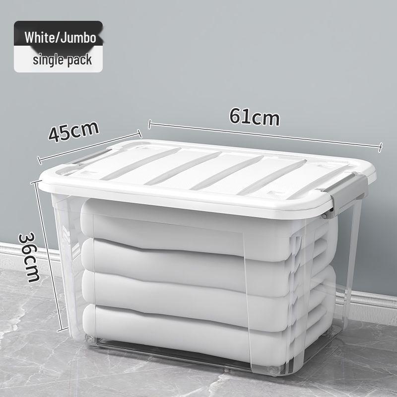 Large Transparent Storage Bin for Toys, Clothes, and Snacks