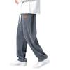 Winter Male Casual Fleece Thermal Trousers Thick Warm Corduroy Sweatpants Men Fleece Liner Drawstring Straight Loose Track Pants
