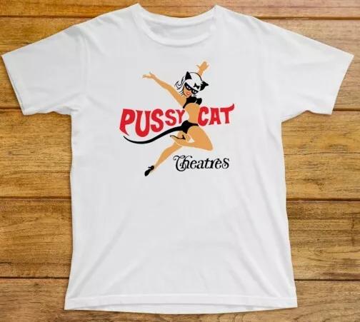 Pussycat Theatres T Shirt 629 Retro Adult Movie Cinema Chain Cat Girl California