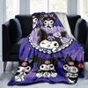 1pc Sanrio Cute Kuromi Home Decor Blanket: Perfect Gift for Bedroom, Living Room, Travel, Camping, Car, Beach, Office Naps, Cozy Flannel Throw for Sof