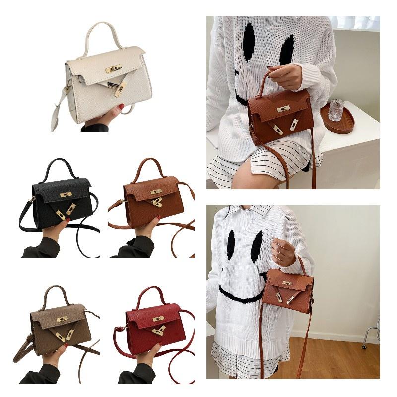 2020 New Lock Buckle Fashion Women's Bag Trendy Embossed Ladies Shoulder Bag Street Style Multiple Colors
