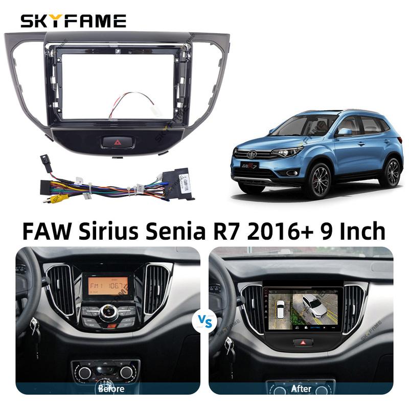 SKYFAME Car Frame Fascia Adapter Android Radio Dash Fitting Panel Kit For FAW Sirius Senia R7