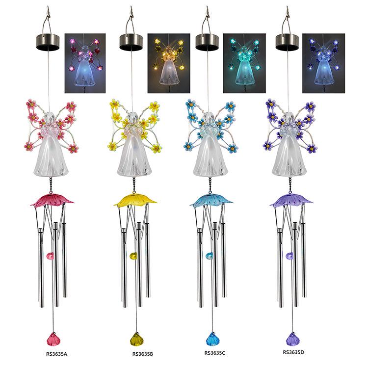 Solar Angel Wind Chime Garden Light - Outdoor LED Decoration