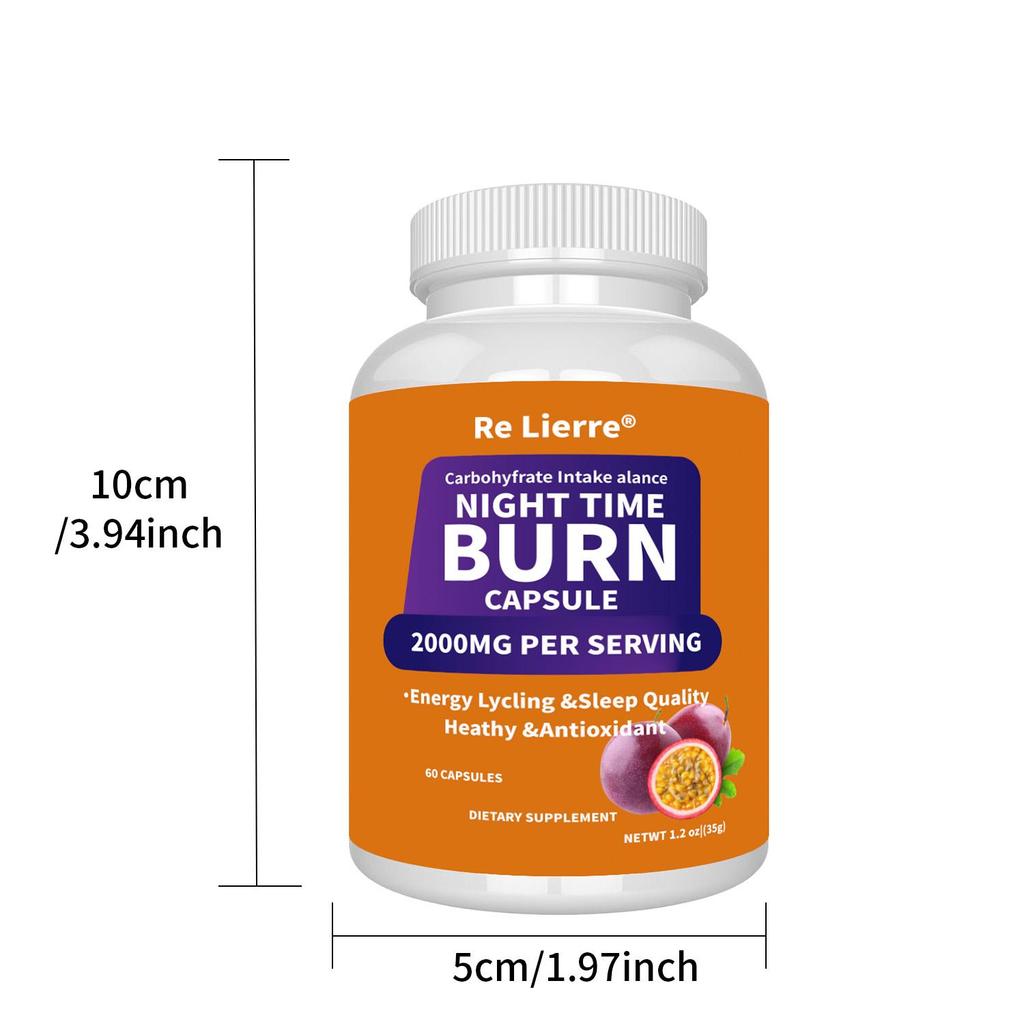 RE LIERRE Night Time Burn Capsules - 2000MG Daily Wellness Supplement