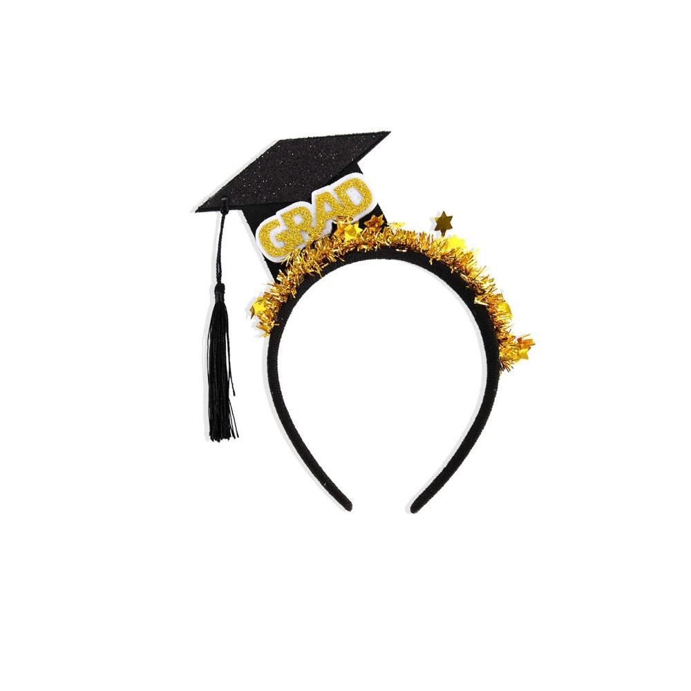Non-slip Graduation Headband Celebrate Doctor Hat Hair Hoop Elementary School