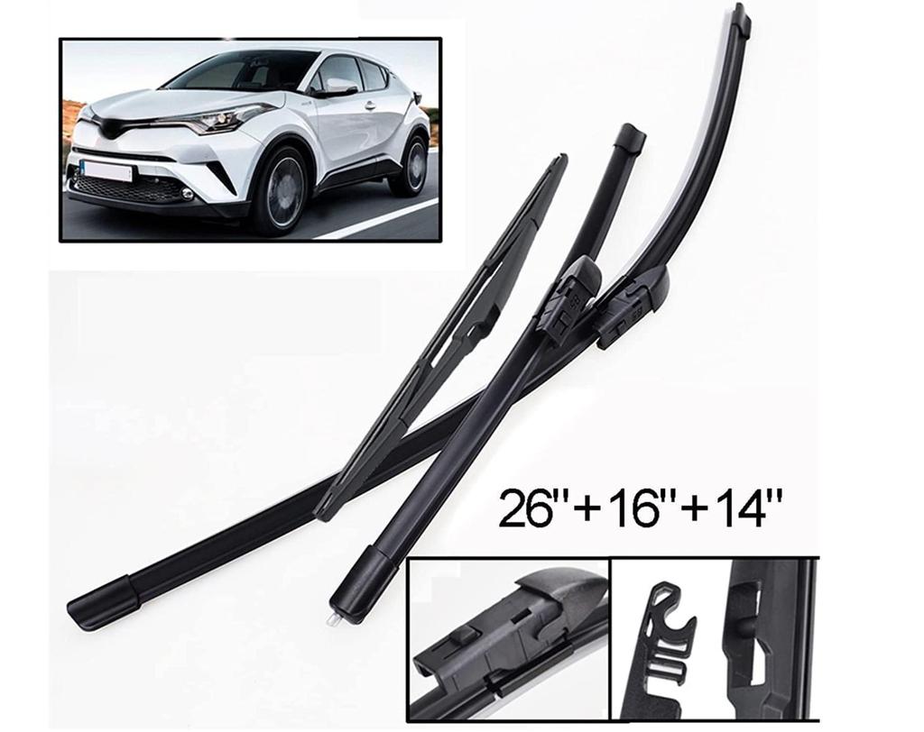 Suitable for Toyota C-HR CHR 2016 2017 2018 2019 2020, Wiper set, Front and rear gears