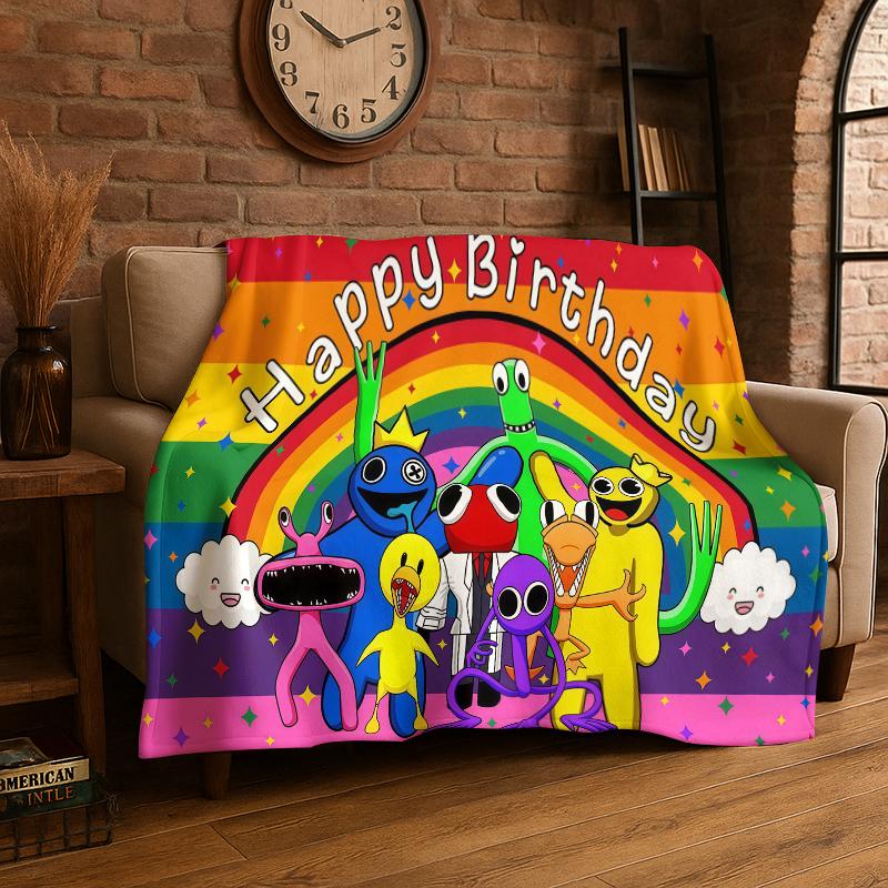 

Game R-Rainbow Friends Cartoon Flannel Blanket Soft Warm Throw Blanket for Bedroom Living Room Bed Travel Camping Picnic Kid 75x90cm