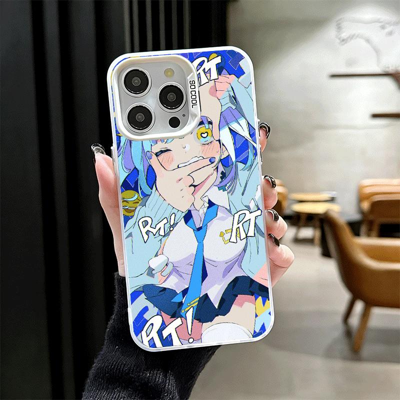 Anime Kwaii Girl Ins Style Shockproof Phone Case for iPhone 17 Air 16 16E 15 Pro Max 14 Plus 13 Mini 12 Back Cover Anti Fall Fun
