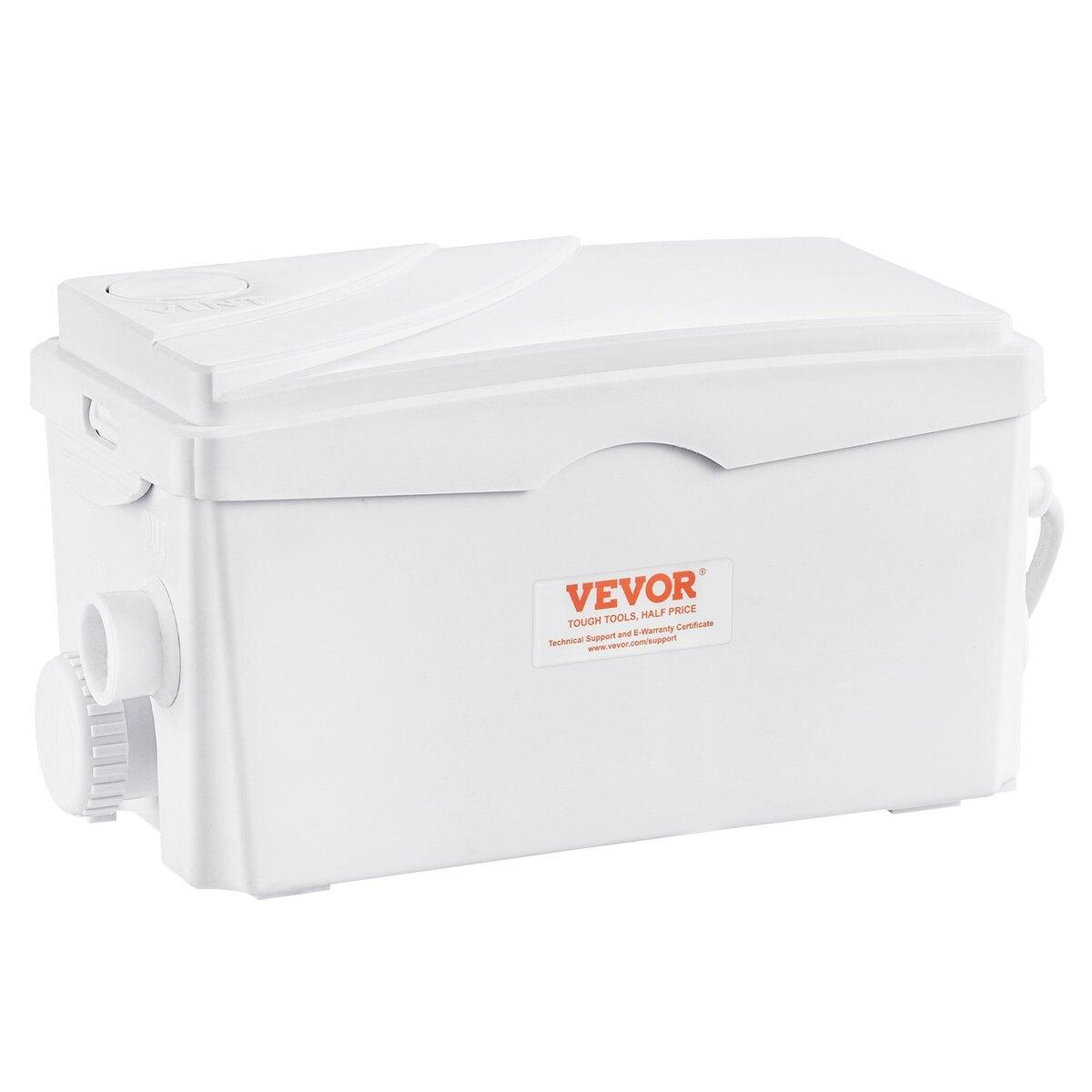 Macerátorový odpadní čerpadlo Macerátorové čerpadlo do suterénu 350 W, Průtok 6000 l/h, Výtlačná výška 7 m, Čerpadlo na odpadní vodu se 3 vstupy pro suterén, kuchyň,