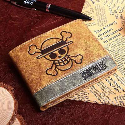Rajzfilm Anime Diákpénztárca Egyrészes Chopper Cool barna Billfold PU pénztárcák Alkalmi bőr pénztárcák