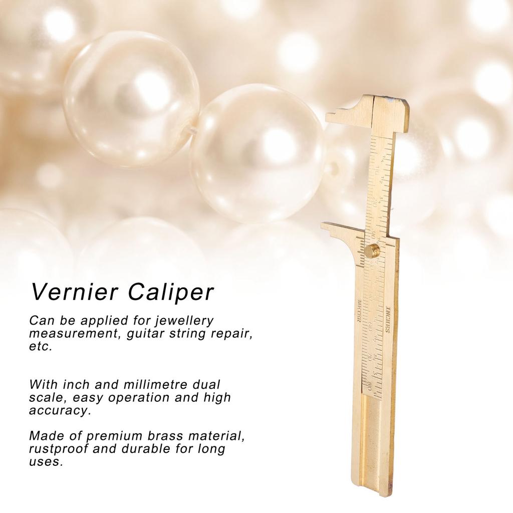 Vernier Caliper Brass   Inch Dual Scales Retro   Measuring Tool for Repair