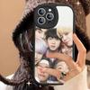 Custodia per Telefono in Pelle Kpop BTS Bangtan Boys Per IPhone 16 15 14 13 12 11 Pro Max Plus Cover