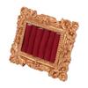 Vintage Ring Holder Antique Gold Carved Photo Frame Jewelry Display Stand with Velvet Lining Ring Earring Organizer