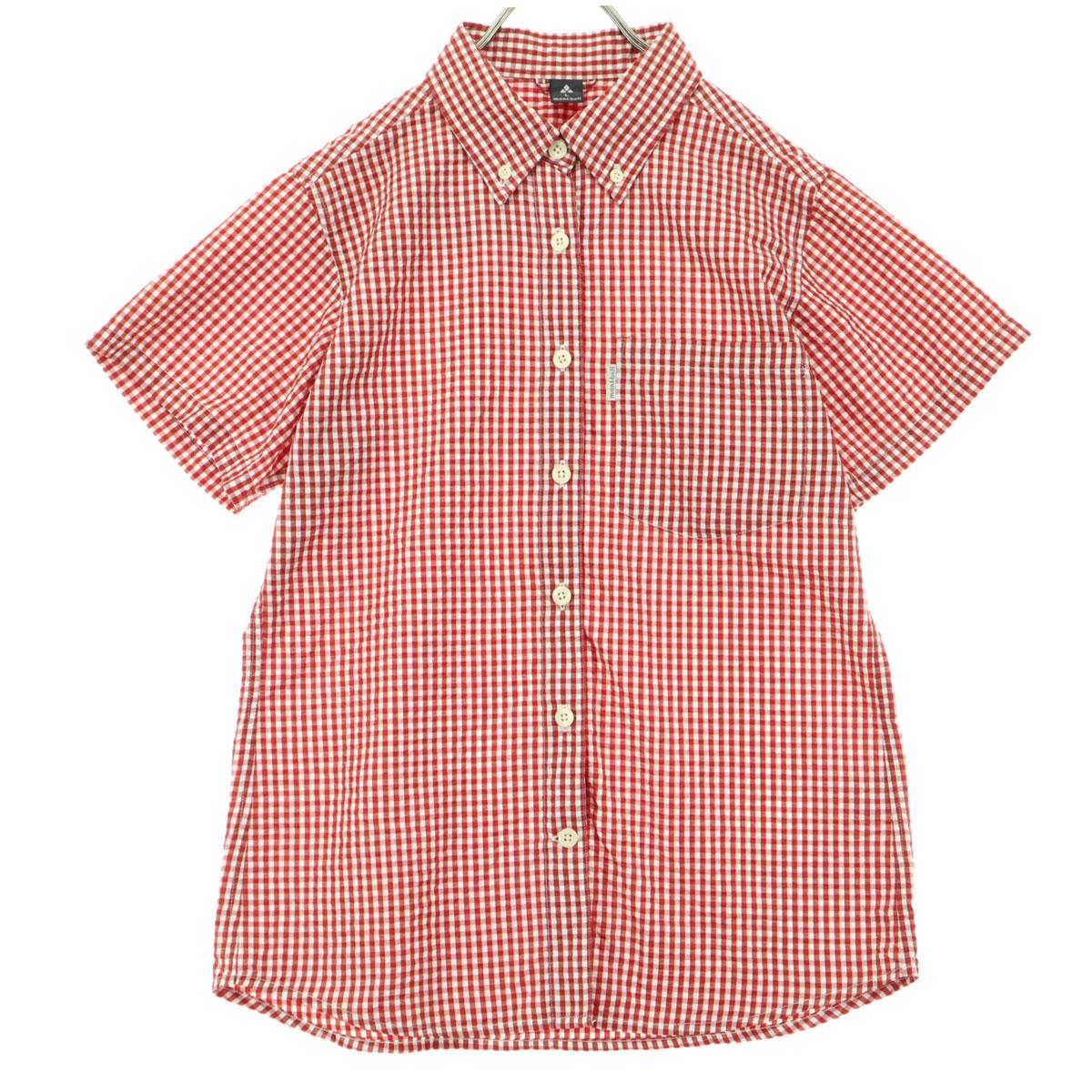 

Beauty products mont-bell Gingham Check Pattern Short sleeve Seersucker shirt Men s Used