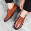 Lederschuhe Herren Herbst neue Business-Freizeitschuhe Einschuher Fahrschuhe weiche Sohle rutschfest Mittelalter und ältere Vaterschuhe