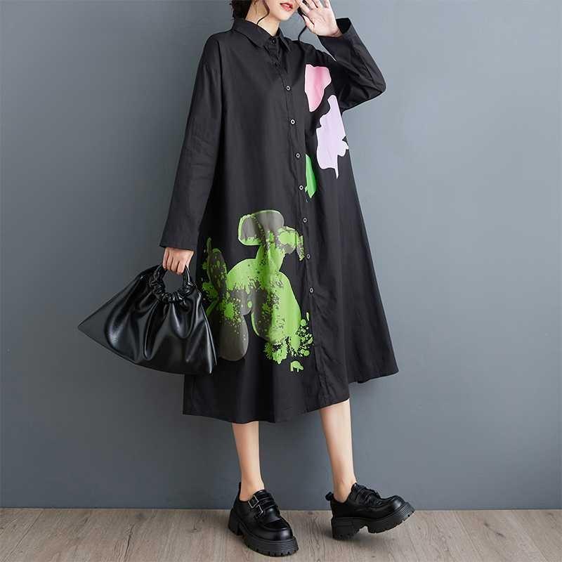 Plus Size Printed Splicing Casual Simple Sweetheart Long Sleeve Dresses