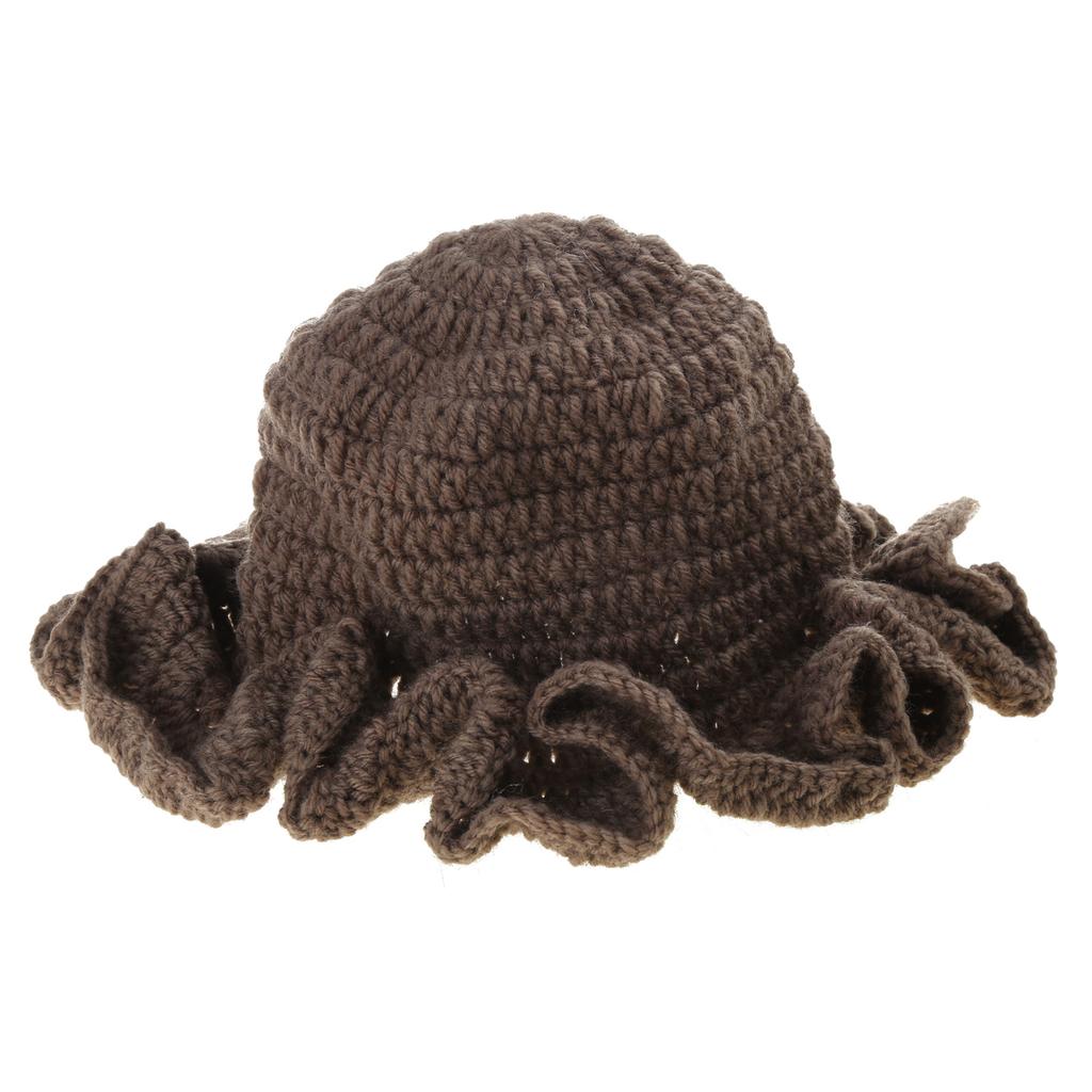 Handmade Crochet Bucket Hat for Woman Teen Outdoor Commute Fisherman Hat Ruffled Brim Winter Windproof Carnival Hat