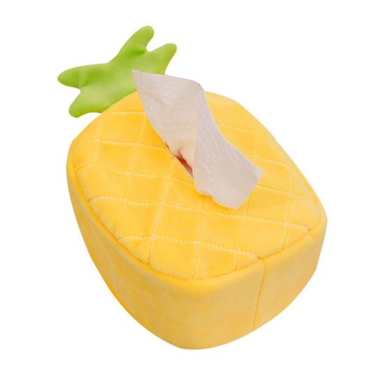 Exquisite Cartoon Form Plüsch Spielzeug Serviette Halter Auto Hause Obst für Schlafsaal