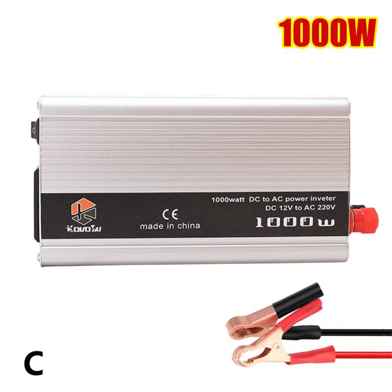 Portable Pure Sine Car Wave Inverter Dc 12 V Volt 24V To Ac 220V 220W 500W 1000W Power Bank Converter Solar Correction Wave