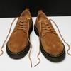 Übergröße Leder Casual Workwear Trendschuhe Low-Top Wildleder Matt Martin Schuhe Herren Plateau Big Head Lederschuhe