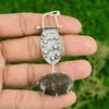925 Sterling Silver American Picture Jasper Stone Boho Bezel New Pendant Jewelry