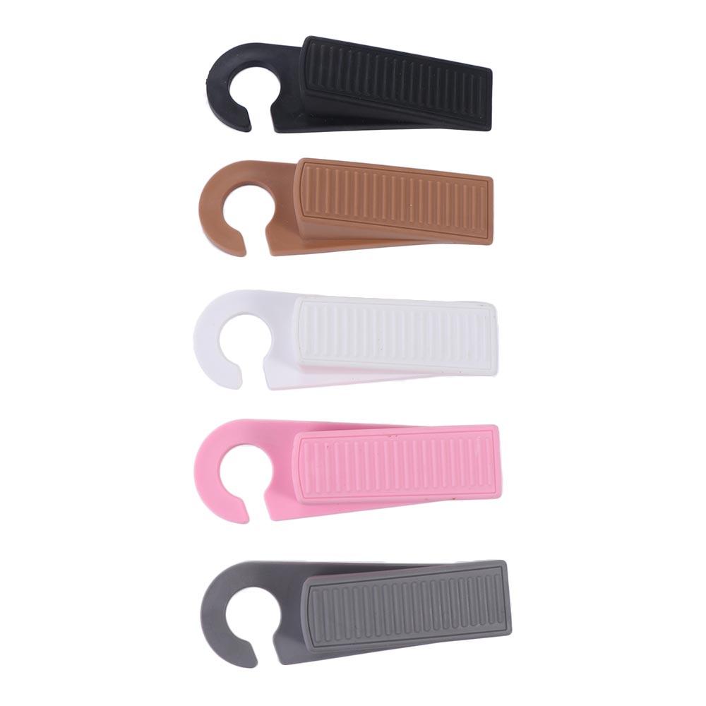 2PCS Shock Absorber Door Stop Rubber Hook Door  Wedge Anti-skid Door Stopper  Children Protection