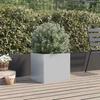 VidaXL Jardinière, Lit Surélevé, Bac à Fleurs, Pot de Plantes, Boîte à Fleurs Jardin Patio Terrasse, Argenté 42x40x39 cm 841557