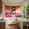 AOT Female Characters Wall Tapestry Colorful Flat Print Art Stylish Room Decor for Anime Lovers Ideal for BedroomLiving Room