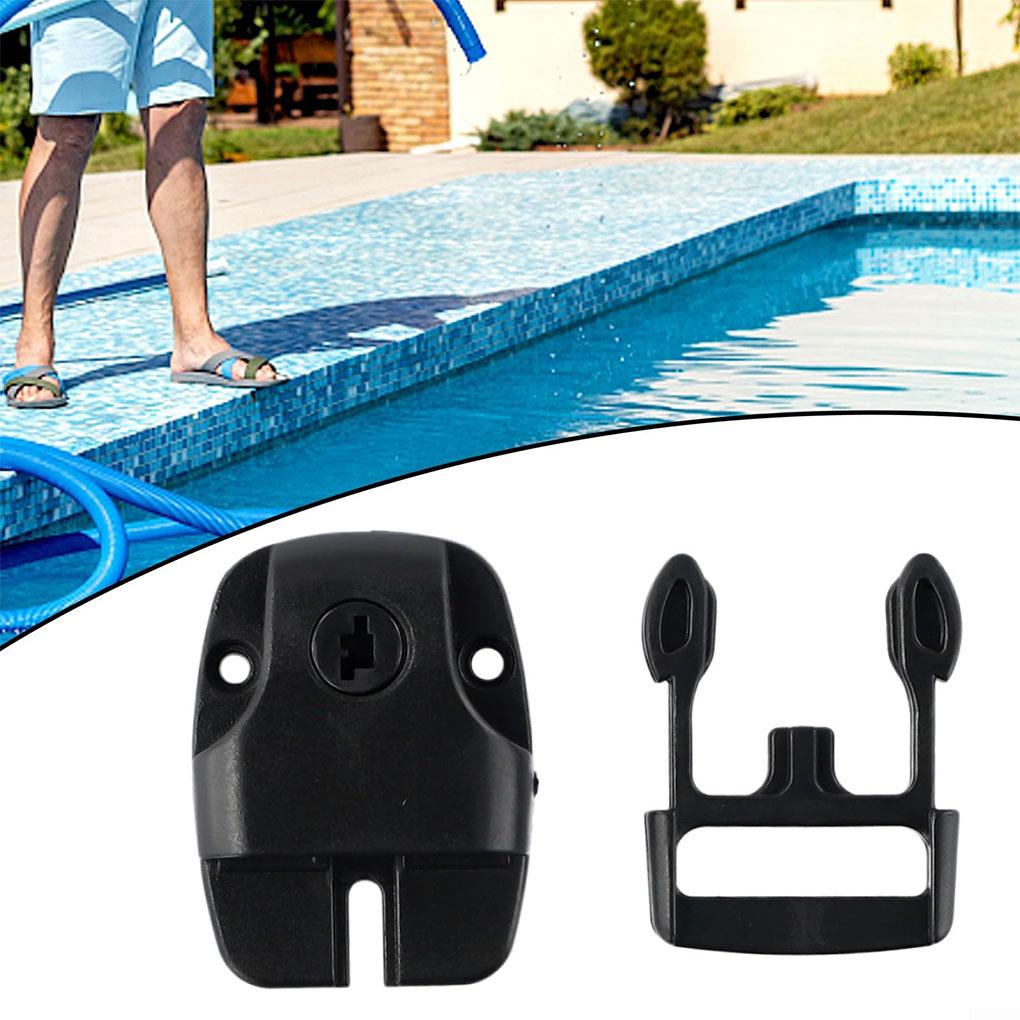 4x Feegow Pool Cover Clips Kit With Key And Screws For Safety Lock Set Of 4 With Key And Screws