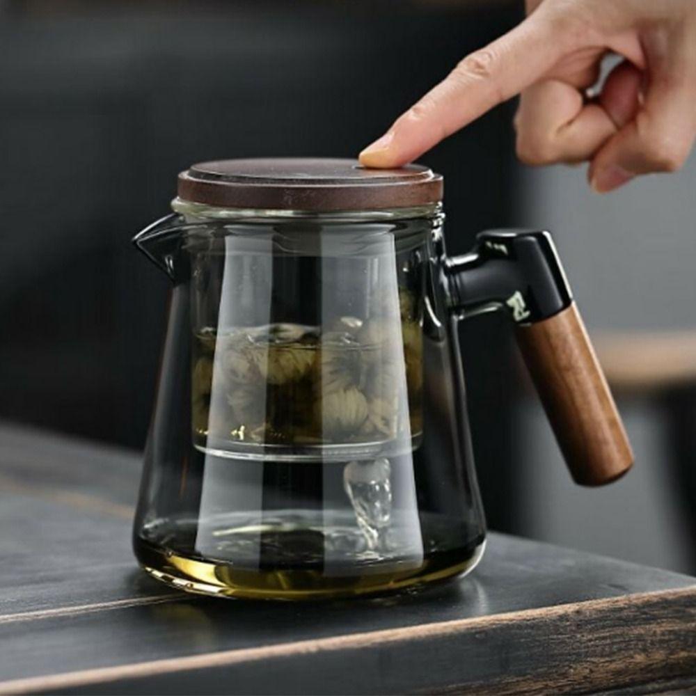 650ML Tea Pot with Infusers Creative Lazy Kungfu Drip Teapot Tea separation Glass Teapot  Home