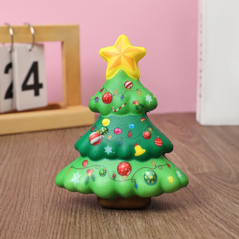 4/1pcs Christmas Anti-Stress Relief Toy Santa Claus Xmas Tree Squeeze Bounce Toy Kids New Year Gift 2025 Christmas Party Decor