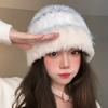 Autumn And Winter Plush Thick Cold-Proof Wool Hat Warm Ear Protection Knitted Hat For Women