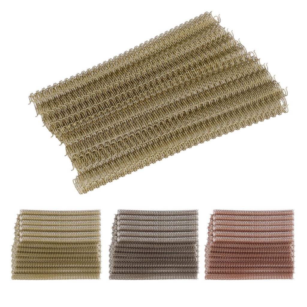 100Pcs Double Loop Wire Binding Spine 100 Sheet Capacity 3:1 Pitch 34 Loop 12.7mm Diameter Set Kit F